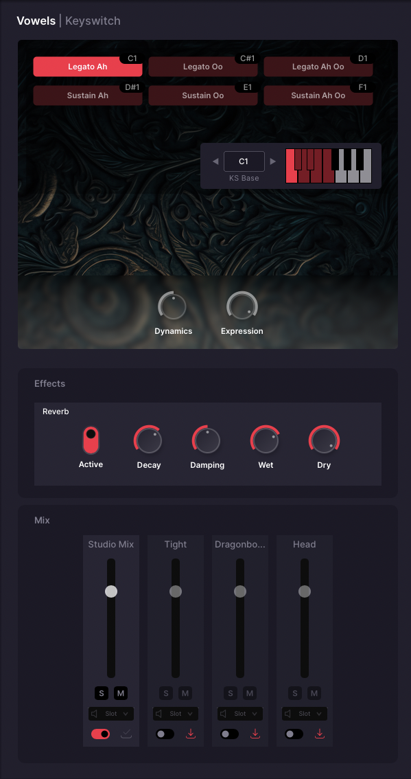 Vowels choir instrument on Musio